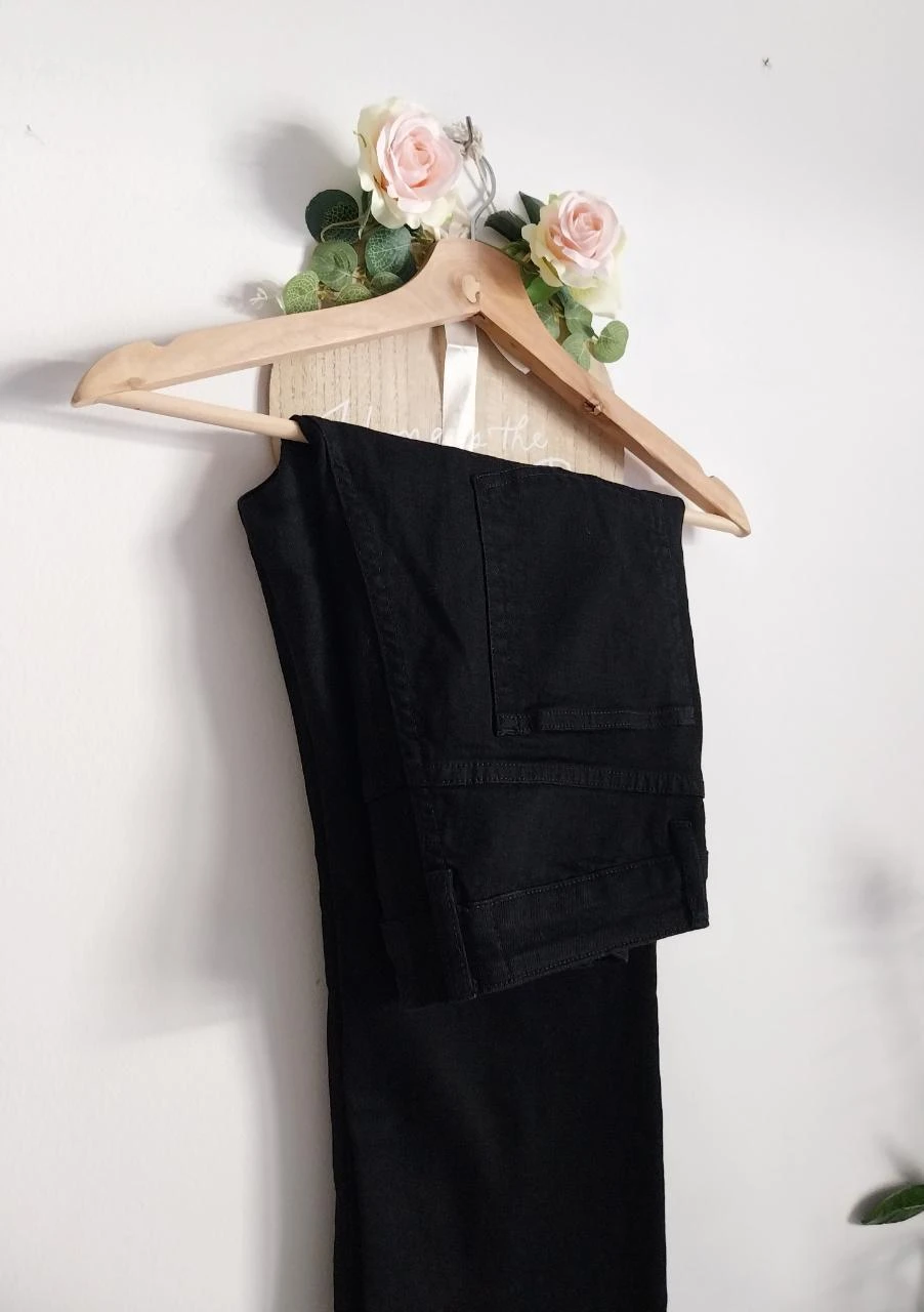 Jeans rectos elásticos negros Monoprix Talla 38 – photo 7